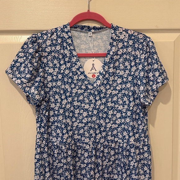 Anrabess NWT blue floral midi dress, medium - Picture 3 of 8